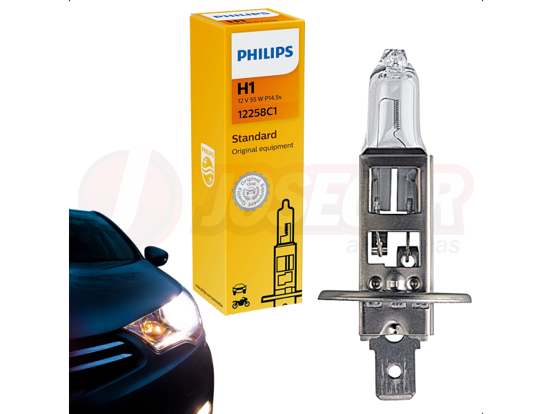 Lâmpada Farol H1 Original Philips Standard 12v 55w