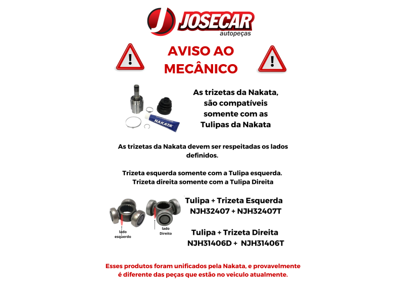 Tulipa Esquerda Com Trizeta Nakata Civic 1.8 Automático 2007 até 2012