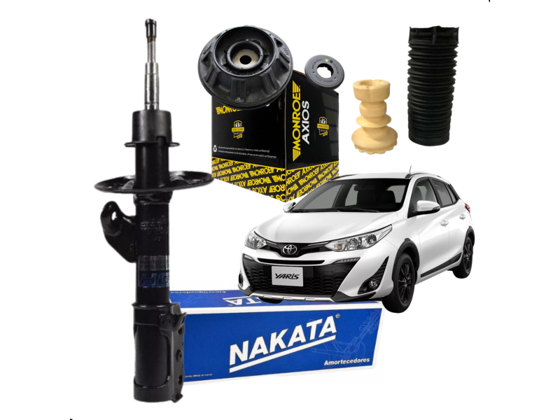 Amortecedor Dianteiro Toyota Yaris Nakata + Coxim Axios + Kit 2018