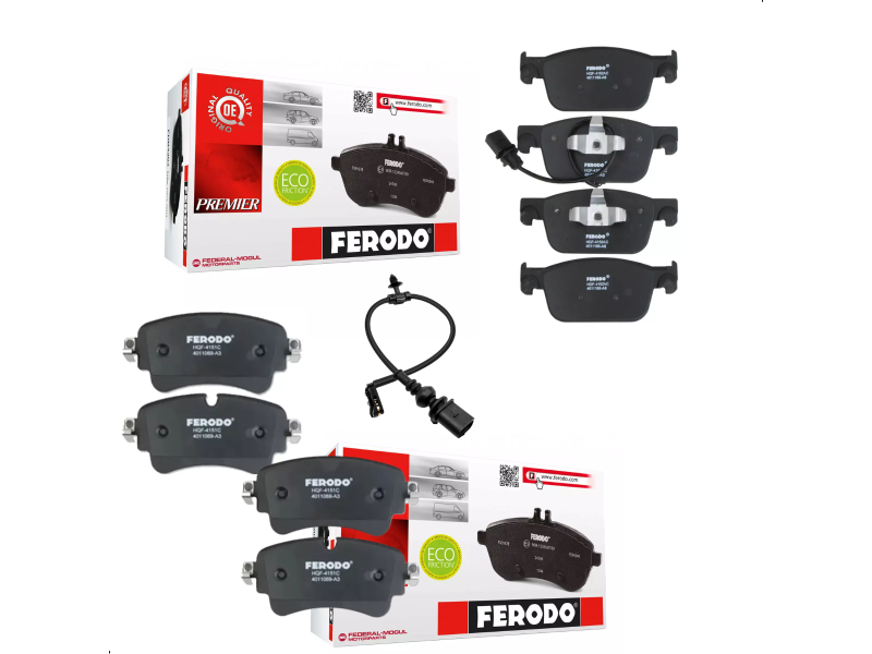 食器 A Kit Disco e Pastilha de Freio Ferodo Ceramica Diant/Tras Audi A4 A5